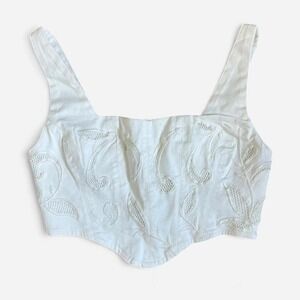 Urban Outfitters White Corset Top
